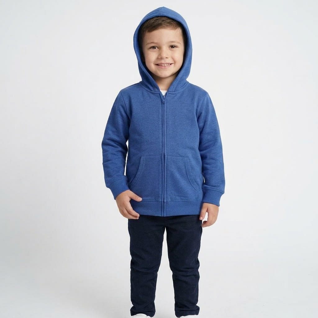 BLUE FULL-ZIP HOODIE-CA