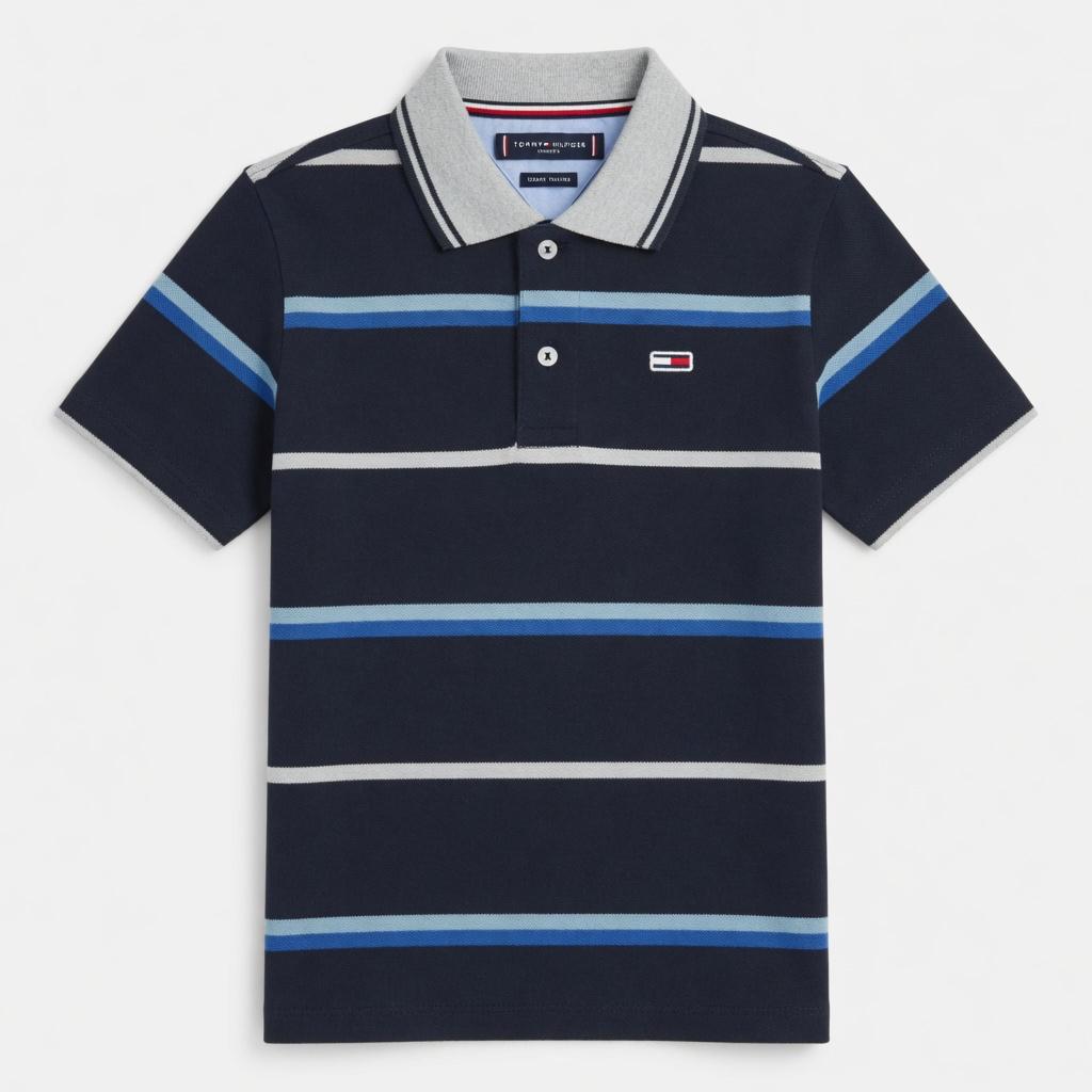 BLACK STRIPES POLO SHIRT