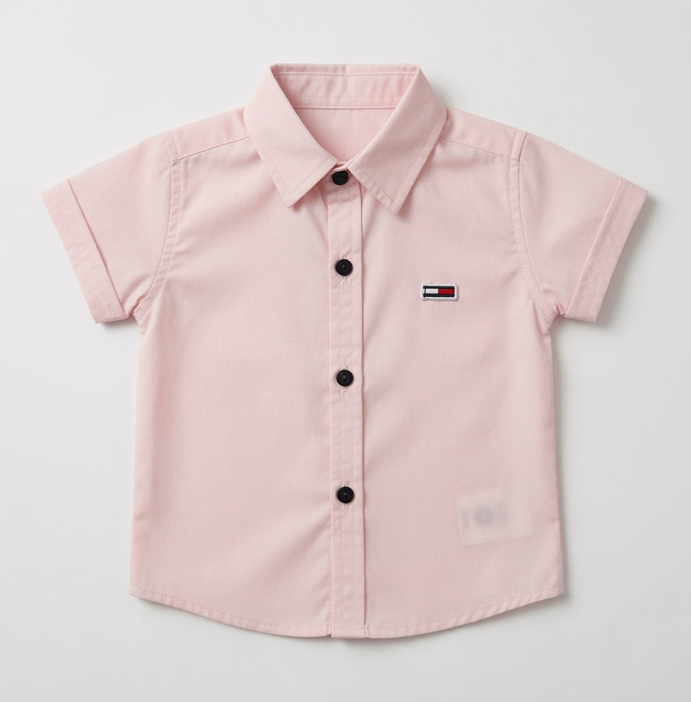 Short Sleeve Casual Shirt Pink