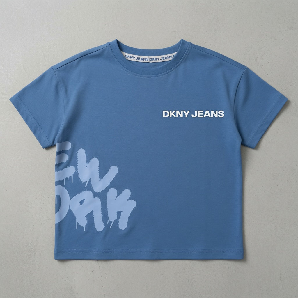 DK PRINTED BLUE T-SHIRT