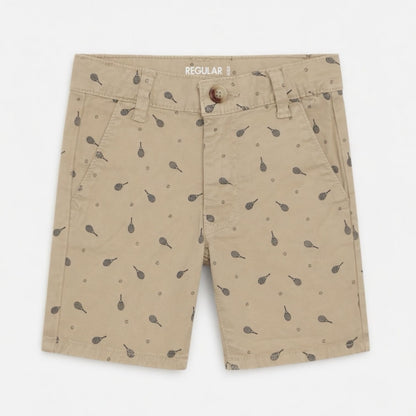 TENNIS RACKET BEIGE SHORTS