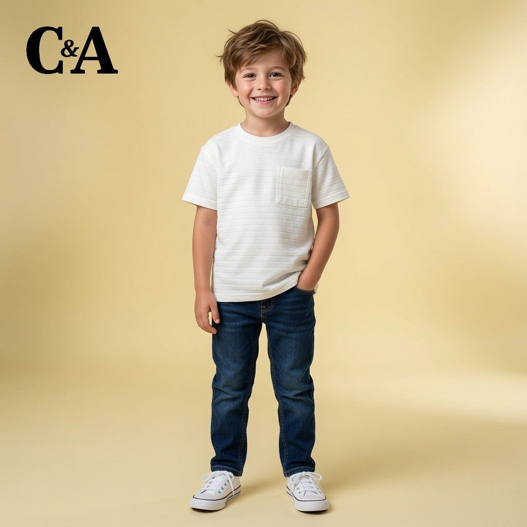 POCKET STYLE DROP SHOULDER OFFWHITE T-SHIRT
