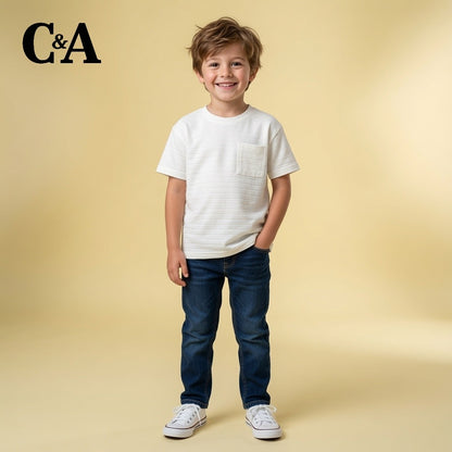 POCKET STYLE DROP SHOULDER OFFWHITE T-SHIRT
