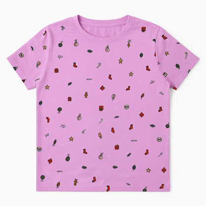 PINK PATTERN T-SHIRT