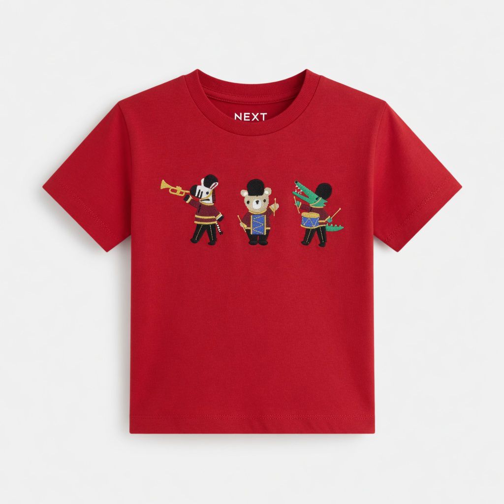 EMBROIDERY RED T-SHIRT