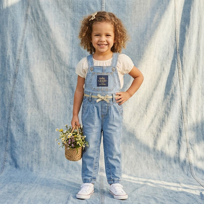 GIRL'S STRETCH KNIT DENIM DUNGAREE-B'Osh