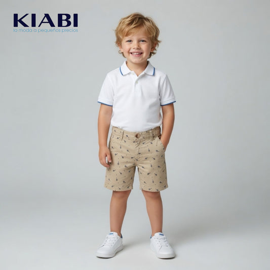 TENNIS RACKET BEIGE SHORTS