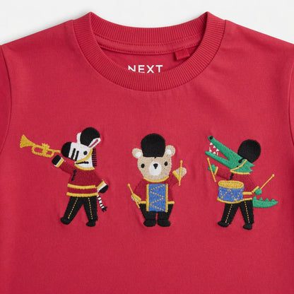 EMBROIDERY RED T-SHIRT