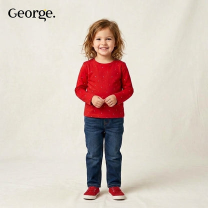HEARTS ALLOVER RED T-SHIRT
