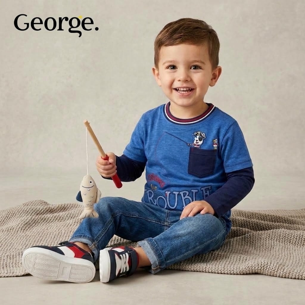 POCKET FASHION BLUE T-SHIRT