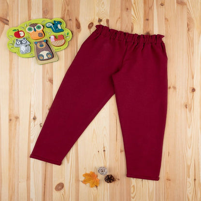 Maroon floral trouser